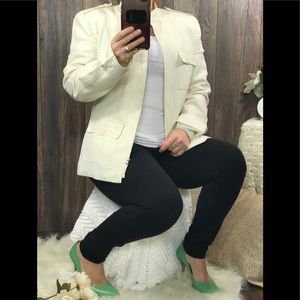 Nine & Co. jacket cream Zip up light jacket size 10